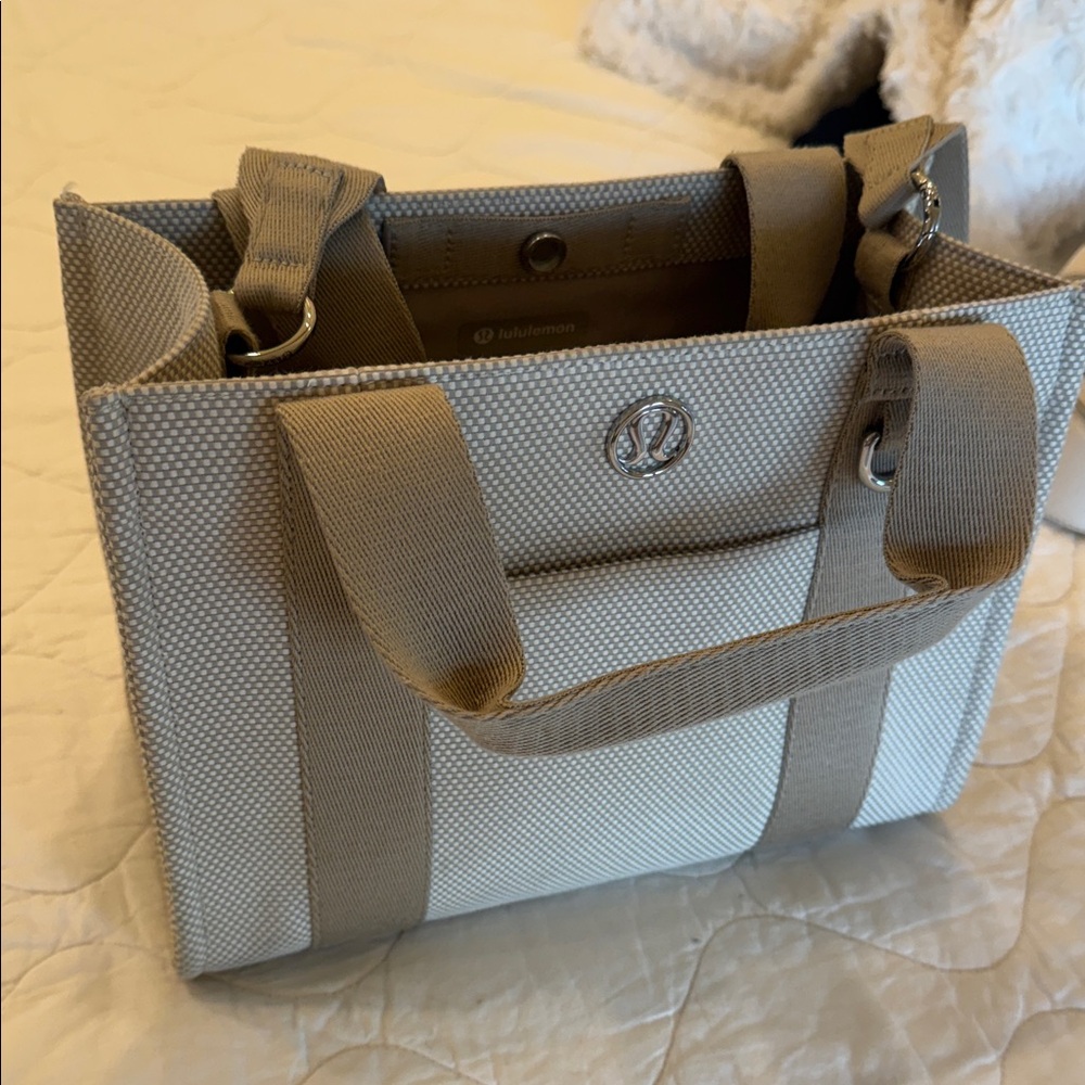 Lululemon Light Tan Tote Bag (stains in inside of bottom)